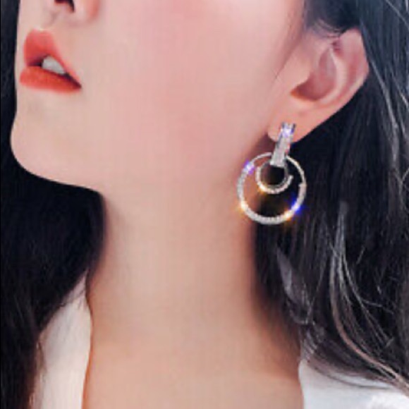 NEW 925 Sterling Silver Hoop Earrings - Picture 2 of 3